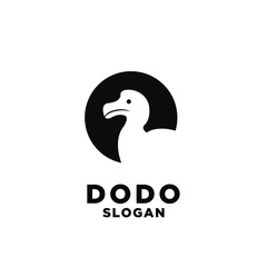 dodo bird logo black spot circle icon design vector © Alpha Factory Std