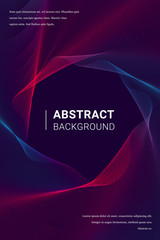 Vertical trendy abstract red and blue background