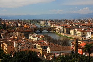 Fototapeta na wymiar Panorama of an ancient Italian city