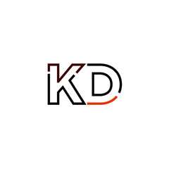 Letter KD logo icon design template elements