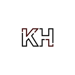 Letter KH logo icon design template elements