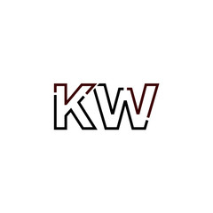 Letter KW logo icon design template elements