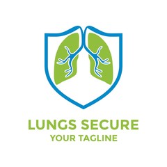 Lungs logo template vector, Health lungs Template, Logo symbol icon