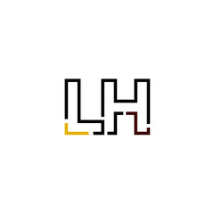 Letter LH logo icon design template elements