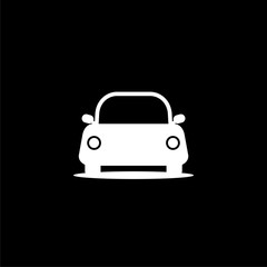 Car Icon isolated on black background