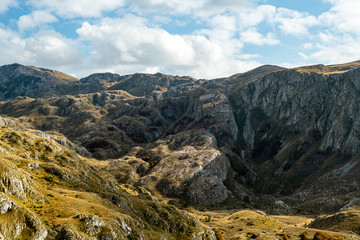 Durmitor National Park during a colourful fall season in Montenegro