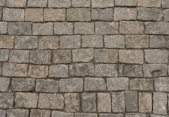 Stone paving texture. The pavement of the Red Square in Moscow. Abstract structured background.
