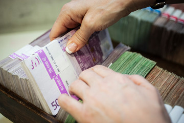 Fototapeta na wymiar Geldscheine Euro Banknoten