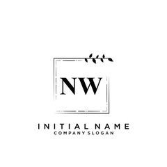 Letter NW Beauty Logo Template Vector