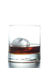 Crystal glass on a white background