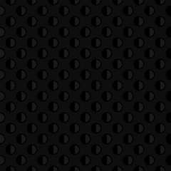 Dark texture with dots. Seamless abstract volume pattern.