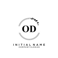Obraz premium Letter OD Beauty Logo Template Vector