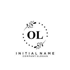 Letter OL Beauty Logo Template Vector