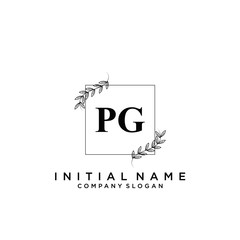 Letter PG Beauty Logo Template Vector