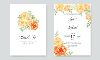 elegant and beautiful floral wedding invitations