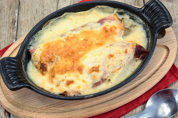 endive dish with ham au gratin