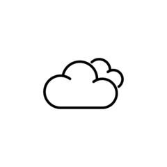 cloud line simple icon on white background