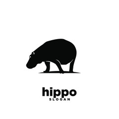 hippo logo icon design vector illustration