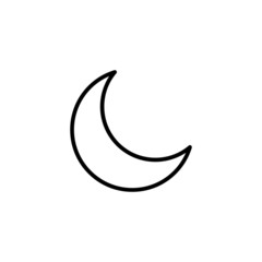 Fototapeta na wymiar moon line simple icon