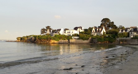 plage et coucher de soleil