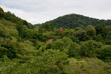 Templo japonés en las montañas