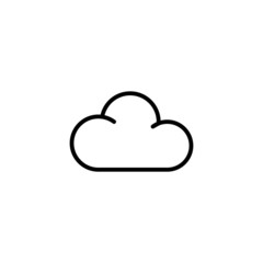 cloud line simple icon on white background