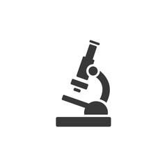 Microscope. Flat icon. Pharmacy and science vector illustration
