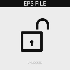Unlocked icon. EPS vector file