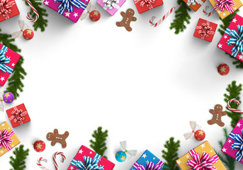 Fototapeta na wymiar Merry Christmas and gift box background