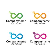 Endless Infinity logo design minimalist and modern