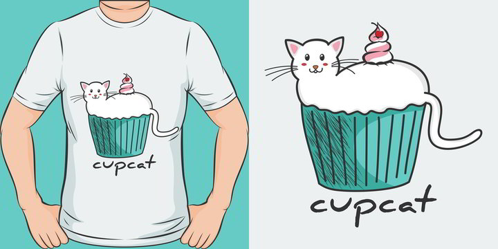 This CupCat Quote design is perfect for print and merchandising. You can print this design on a T-Shirt, Hoodie, Poster and more merchandising according to your needs.