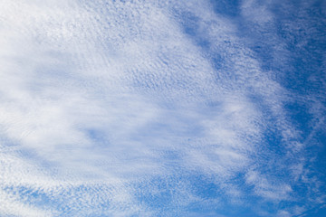  Bottom view of the sky with cirrus clouds. Horizontally.
