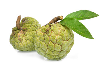Fresh custard apple isolated on white background