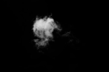 White cloud with black background