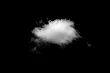 White cloud with black background