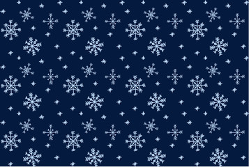 Vector seamless pattern with christmas snowflake for print on paper