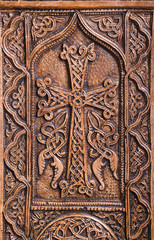 Armenian pattern on khachkar