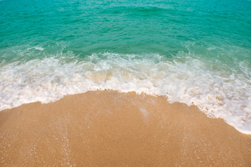 Beautiful sea wave on sand beach