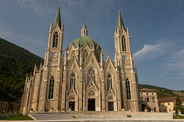 Castelpetroso, Isernia, Molise. Sanctuary of the Madonna Addolorata.  The sanctuary, which began...