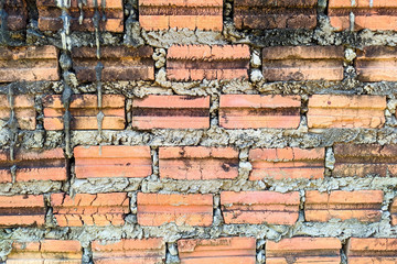 Old red brick wall