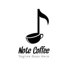 Note music coffee logo