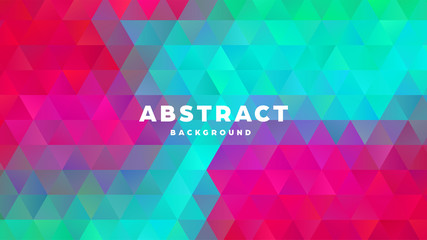 Triangle polygonal abstract background. Colorful gradient design. Low poly shape banner. Vector illustration.