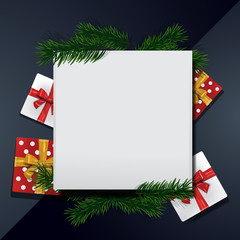 Boxing Day background frame Blank template