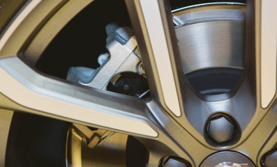 car wheel with brake
