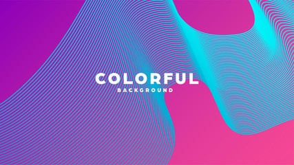 Modern minimal colorful abstract background, lines and geometric shapes design with gradient color. Vector illustration.