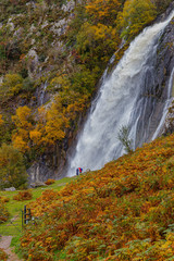 Fototapeta na wymiar Aber Falls in full flow 