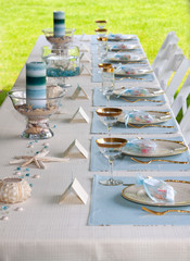 Nautical themed table setting