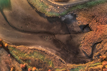 Global warming, completely dried up due to climate change.