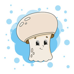 Cute character. Colorful vector illustration. Isolated on color abstract background. Design element. Template for your design, books, stickers, posters, cards, clothes. Cartoon style.