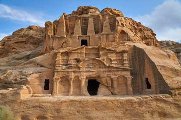 Obelisk tomb at ancient city of Petra, Jordan